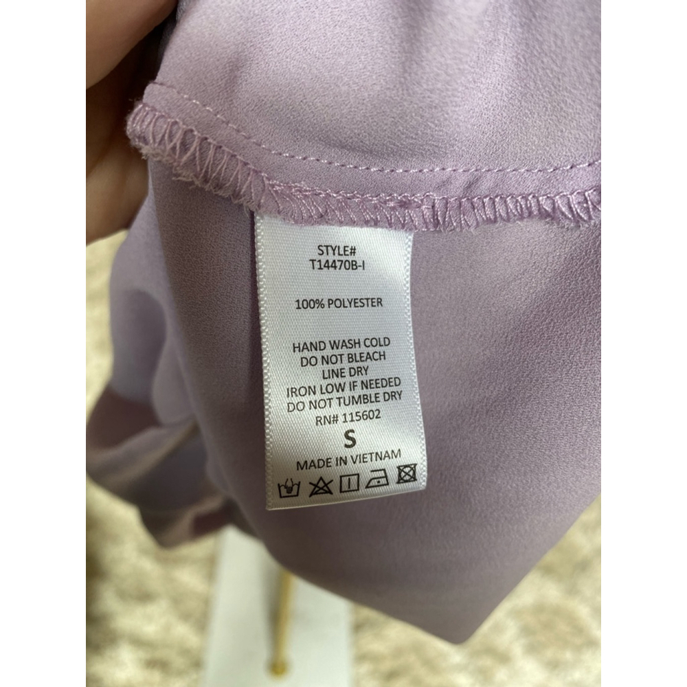 Lush Wrap Cami Tank Blouse Coquette Feminine Romantic Parisian Lavender Vaca S - Picture 5 of 7